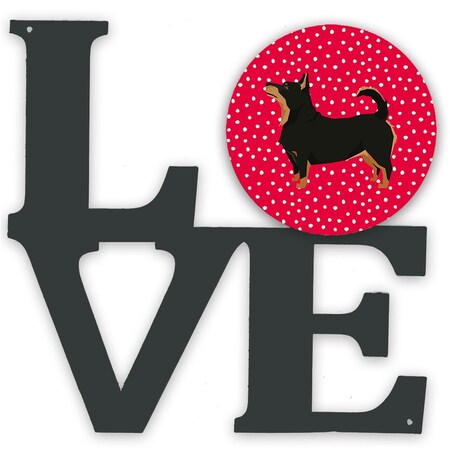 Carolines Treasures 11.5 x 11.75 in. Lancashire Terrier Love Metal Artwork Wall Decor CK5940WALV
